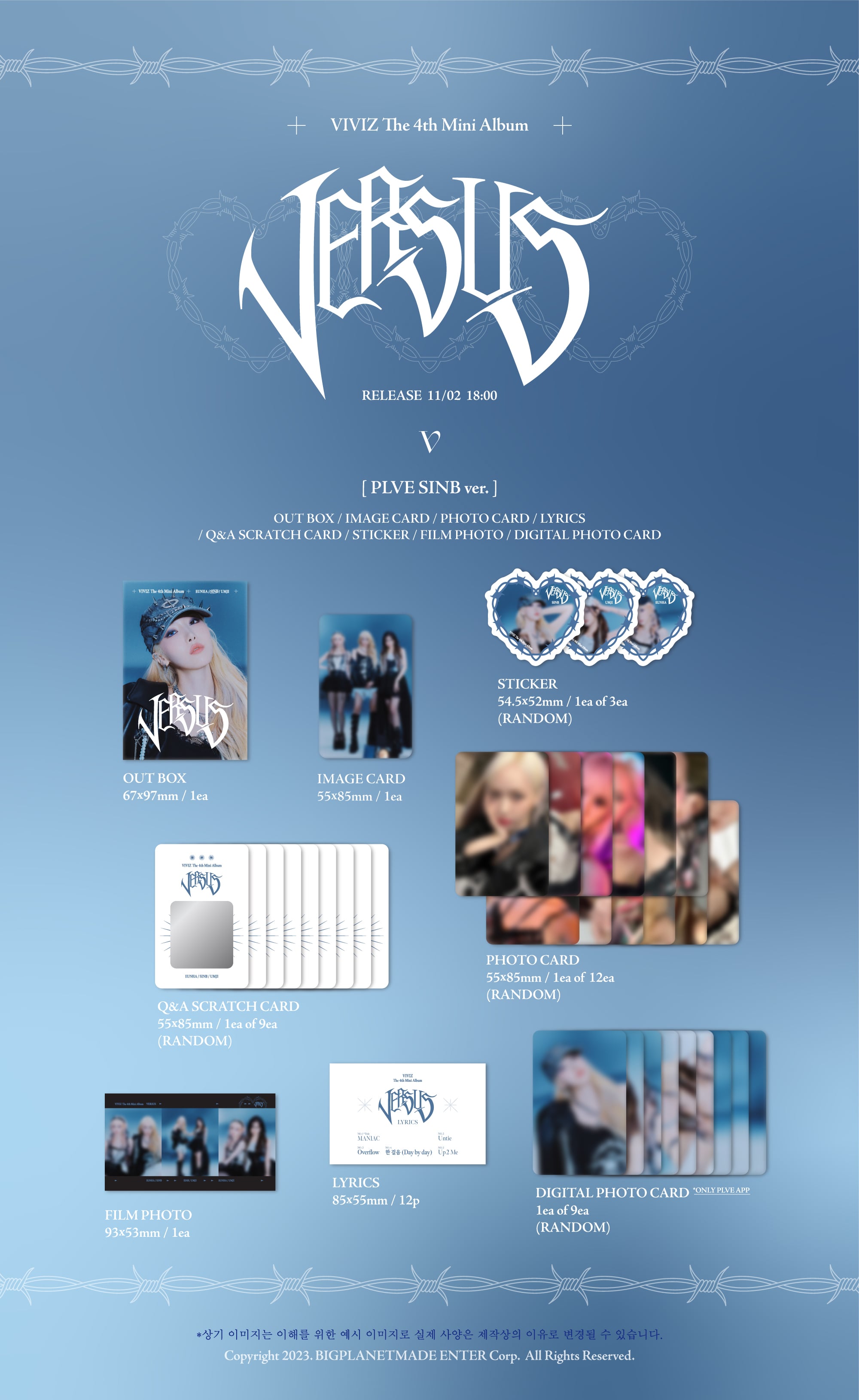 VIVIZ The 4th Mini Album [VERSUS] (PLVE) (3 Versions) | Makestar